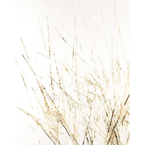 Golden Sea Oats I White Modern Wood Framed Art Print by Lam, Vanna
