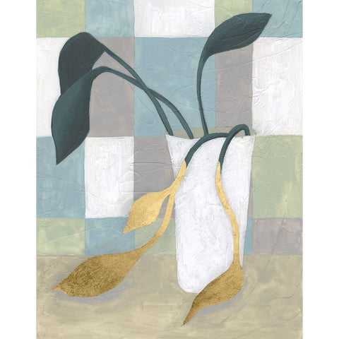 Plant Vased I White Modern Wood Framed Art Print by Lam, Vanna