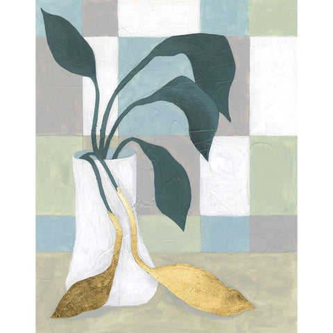 Plant Vased II Black Modern Wood Framed Art Print by Lam, Vanna