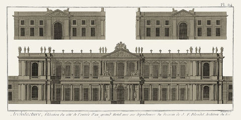 Buildings And Facades I White Modern Wood Framed Art Print with Double Matting by Vision Studio