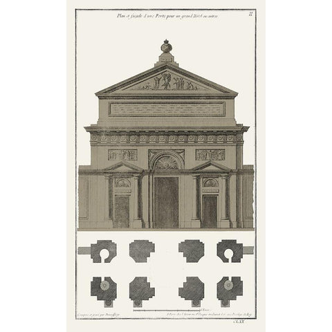 Buildings And Facades II Gold Ornate Wood Framed Art Print with Double Matting by Vision Studio