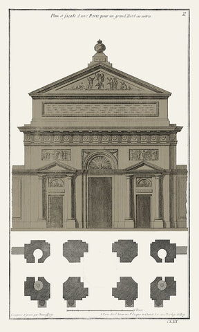 Buildings And Facades II Black Ornate Wood Framed Art Print with Double Matting by Vision Studio