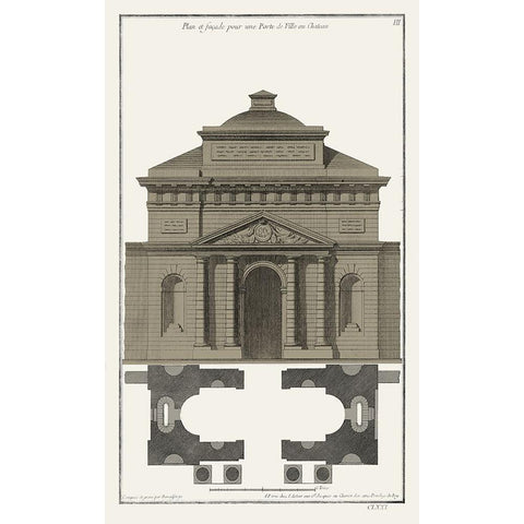 Buildings And Facades III Gold Ornate Wood Framed Art Print with Double Matting by Vision Studio