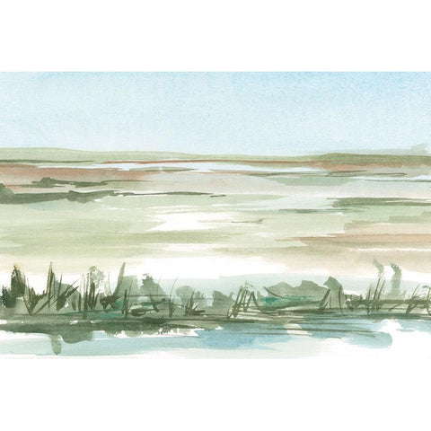 Peaceful Lowland II Black Modern Wood Framed Art Print with Double Matting by Harper, Ethan