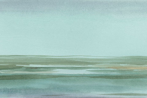 Aqua Reflections II Black Ornate Wood Framed Art Print with Double Matting by Harper, Ethan