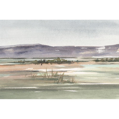 Muted Marsh II Black Modern Wood Framed Art Print by Harper, Ethan