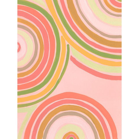 Abstract Rainbow I Black Modern Wood Framed Art Print by Moore, Regina