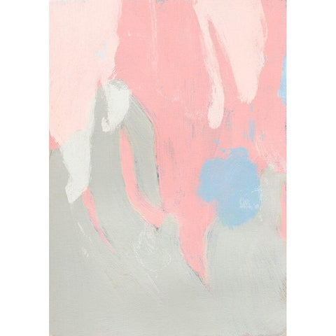 Blushing Abstract I Black Modern Wood Framed Art Print with Double Matting by Green, Jacob