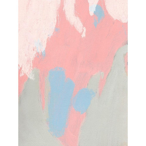 Blushing Abstract III Black Modern Wood Framed Art Print with Double Matting by Green, Jacob