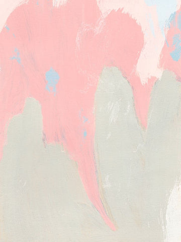 Blushing Abstract IV White Modern Wood Framed Art Print with Double Matting by Green, Jacob