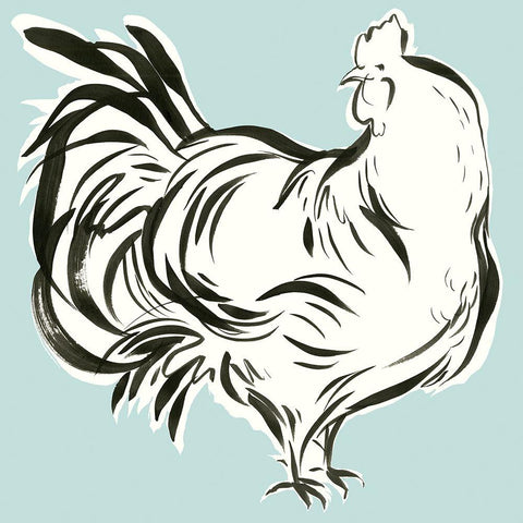 Galliformes I White Modern Wood Framed Art Print by Marr, Laura