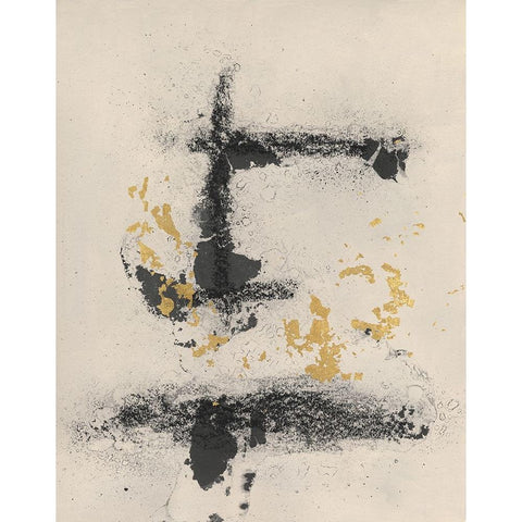 Charcoal Remnants II White Modern Wood Framed Art Print by Willett, Michael