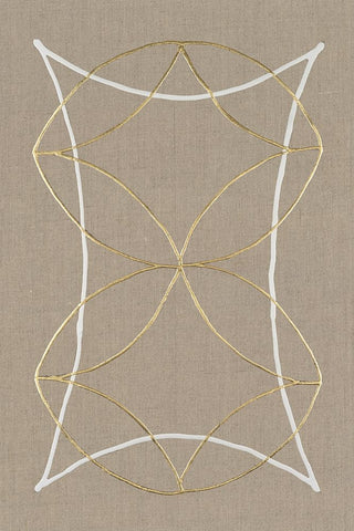 Hyperbola I Black Ornate Wood Framed Art Print with Double Matting by Lam, Vanna