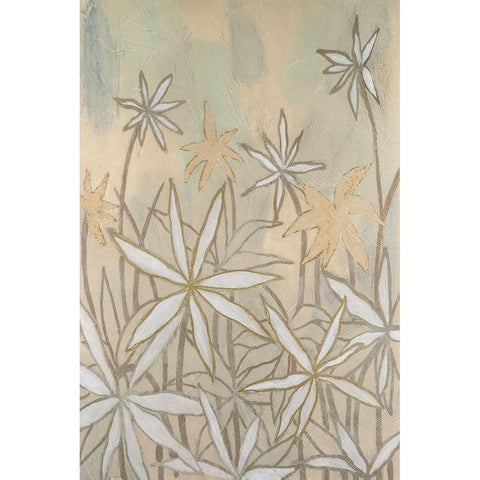 Embellished Starburst Bloom II Black Modern Wood Framed Art Print by Lam, Vanna