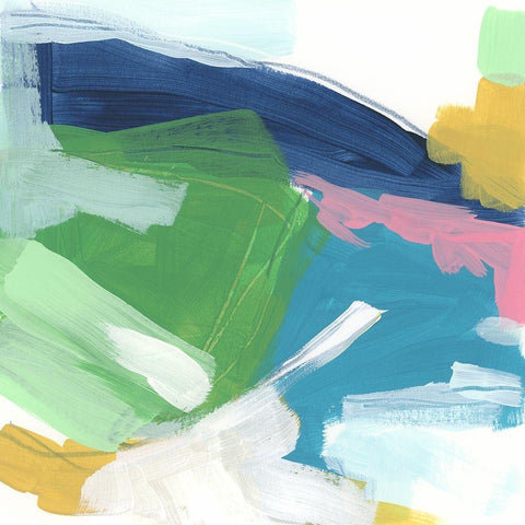 Color Migration III Black Modern Wood Framed Art Print with Double Matting by Vess, June Erica