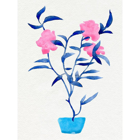 Hot Pink Hibiscus I Black Modern Wood Framed Art Print by Green, Jacob