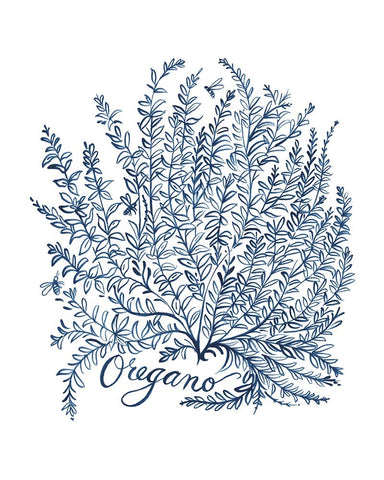 Summer Herb Garden Sketches II Black Ornate Wood Framed Art Print with Double Matting by Marr, Laura