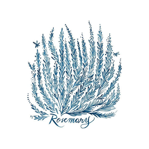 Summer Herb Garden Sketches III Gold Ornate Wood Framed Art Print with Double Matting by Marr, Laura