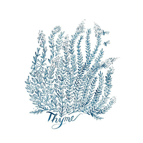 Summer Herb Garden Sketches IV Gold Ornate Wood Framed Art Print with Double Matting by Marr, Laura