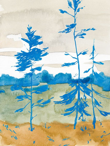 Cerulean Spruce II Black Ornate Wood Framed Art Print with Double Matting by Green, Jacob