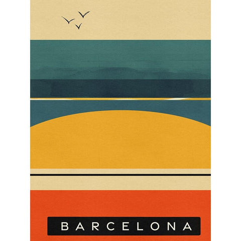 Summer Abroad II Black Modern Wood Framed Art Print by Green, Jacob