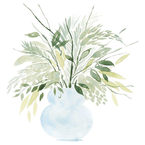 Greenery Bouquet I White Modern Wood Framed Art Print by Popp, Grace