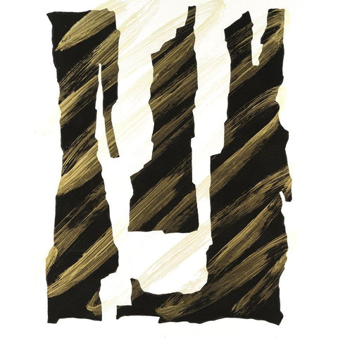 Onyx Obelisks I Gold Ornate Wood Framed Art Print with Double Matting by Willett, Michael