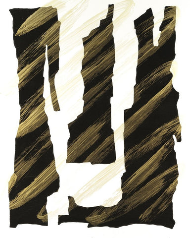 Onyx Obelisks I Black Ornate Wood Framed Art Print with Double Matting by Willett, Michael