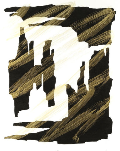 Onyx Obelisks II White Modern Wood Framed Art Print with Double Matting by Willett, Michael