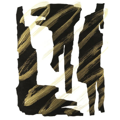 Onyx Obelisks III Black Modern Wood Framed Art Print with Double Matting by Willett, Michael