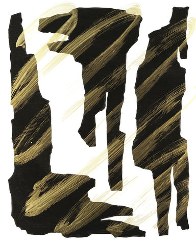 Onyx Obelisks III Black Ornate Wood Framed Art Print with Double Matting by Willett, Michael