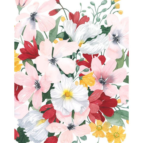 Spring Bliss II White Modern Wood Framed Art Print by Popp, Grace