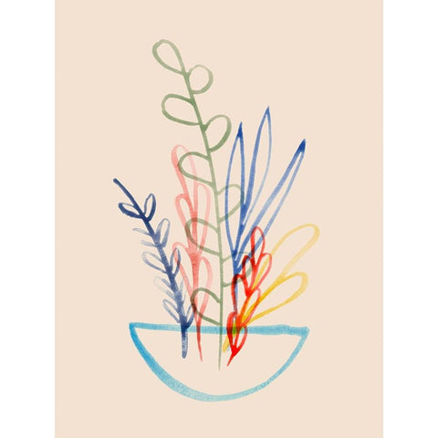 Fun Bunch I White Modern Wood Framed Art Print by Green, Jacob