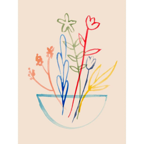 Fun Bunch II White Modern Wood Framed Art Print by Green, Jacob