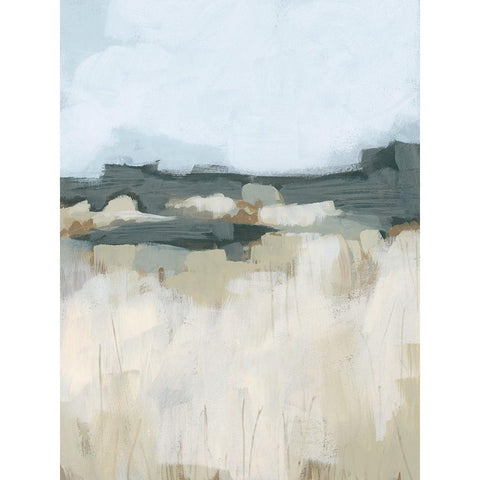 Brushstroke Badlands I Black Modern Wood Framed Art Print with Double Matting by Vess, June Erica