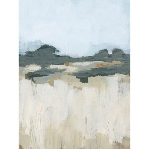 Brushstroke Badlands II Black Modern Wood Framed Art Print with Double Matting by Vess, June Erica