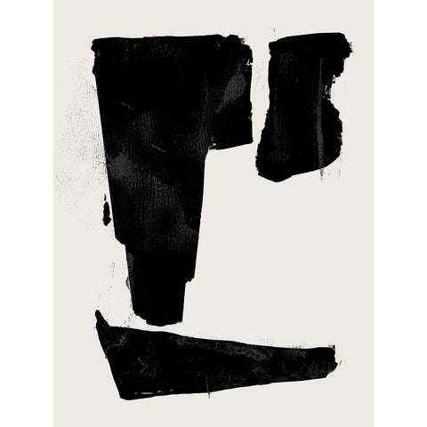 Triple Block Print I Black Modern Wood Framed Art Print by Green, Jacob