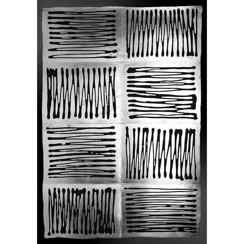 Galvanize II Black Modern Wood Framed Art Print with Double Matting by Lam, Vanna
