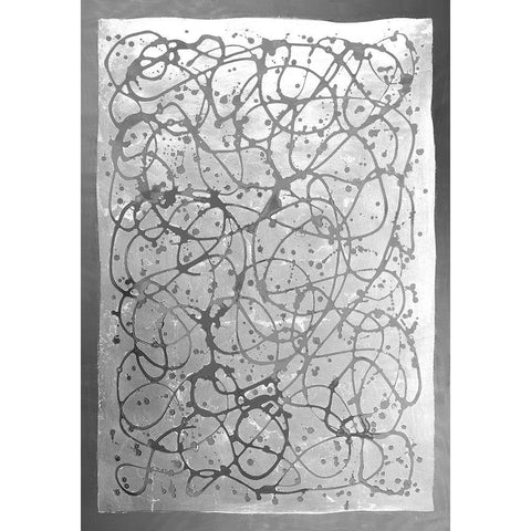 Graffiti in Silver  I Gold Ornate Wood Framed Art Print with Double Matting by Lam, Vanna
