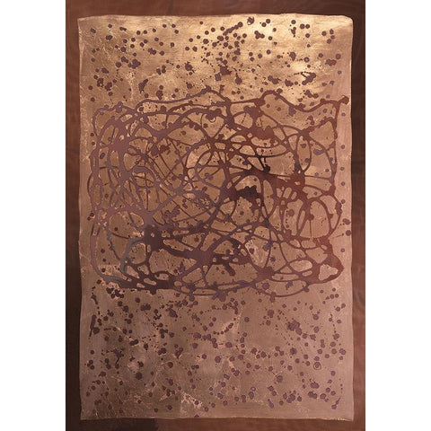 Graffiti in Copper II Gold Ornate Wood Framed Art Print with Double Matting by Lam, Vanna