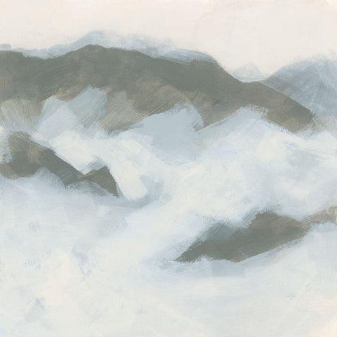 Valley Veil I Black Modern Wood Framed Art Print by Vess, June Erica