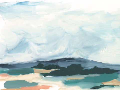 Pastel Vista I Black Ornate Wood Framed Art Print with Double Matting by Harper, Ethan