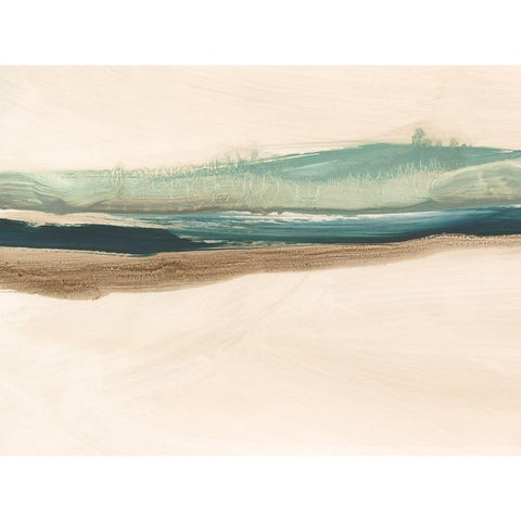 Layered Horizon II White Modern Wood Framed Art Print by Harper, Ethan