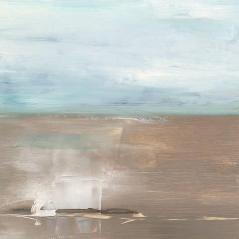 Beach Mirage I Black Modern Wood Framed Art Print by Harper, Ethan