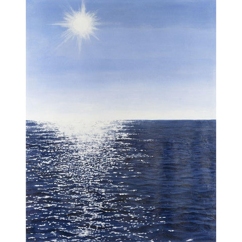 Solar Glitter I White Modern Wood Framed Art Print by Willett, Michael