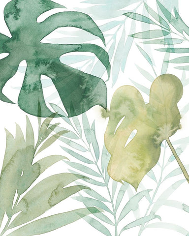 Tropical Whisper I Black Ornate Wood Framed Art Print with Double Matting by Popp, Grace