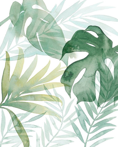 Tropical Whisper II Black Ornate Wood Framed Art Print with Double Matting by Popp, Grace