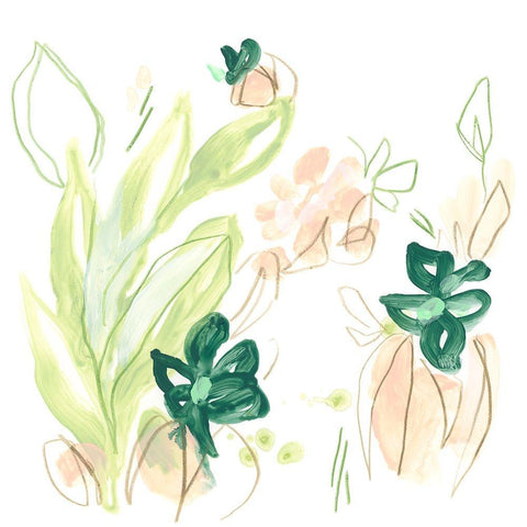 Tropical Inspiration II Black Modern Wood Framed Art Print by Vess, June Erica