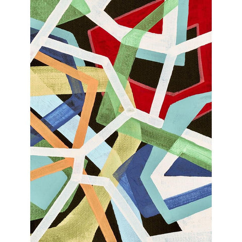 Magnetic Color I Black Modern Wood Framed Art Print with Double Matting by Galapon, Nikki