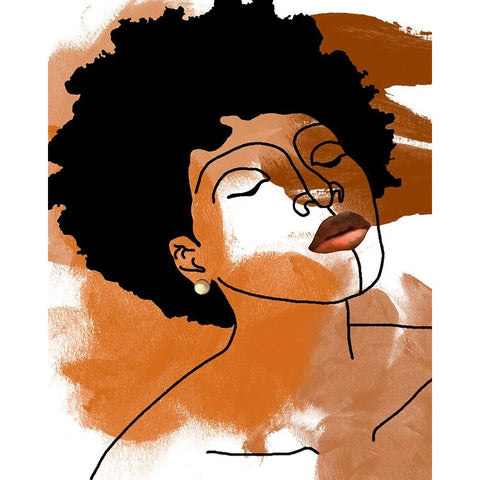Phenomal Women IV Black Modern Wood Framed Art Print with Double Matting by Saunders, Alonzo